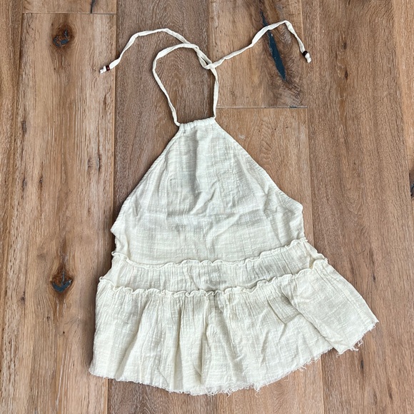 Raga Sienna Halter Tie Top 100% Cotton Eggshell NWT Limited Production - Picture 1 of 6